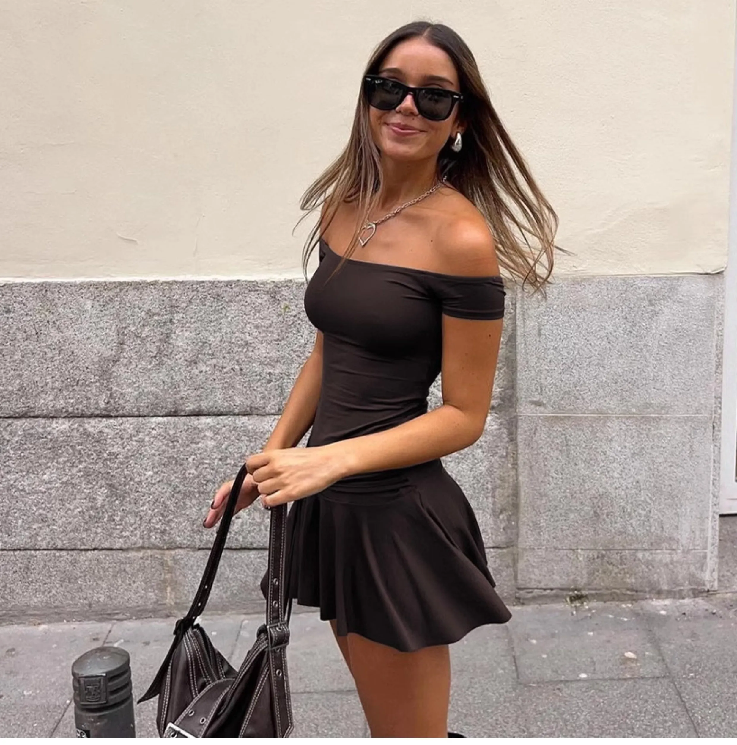 Aaron Off Shoulder Mini Dress