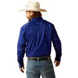 Ariat Men's Logo Long Sleeve Button Down Royal Blue Shirt 10048805