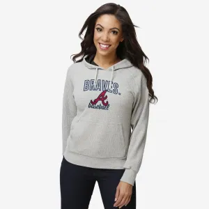 Atlanta Braves Womens Gray Woven Hoodie