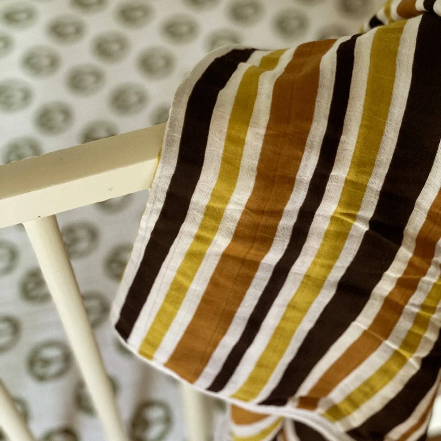 Autumn Stripe Muslin Throw