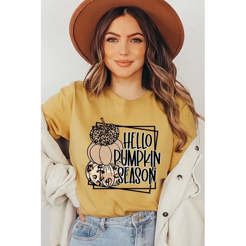 COLOR BEAR  Hello Pumpkin Season Short sleeve Graphic T-Shirt