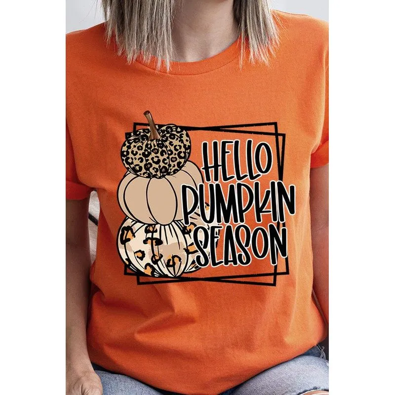 COLOR BEAR  Hello Pumpkin Season Short sleeve Graphic T-Shirt