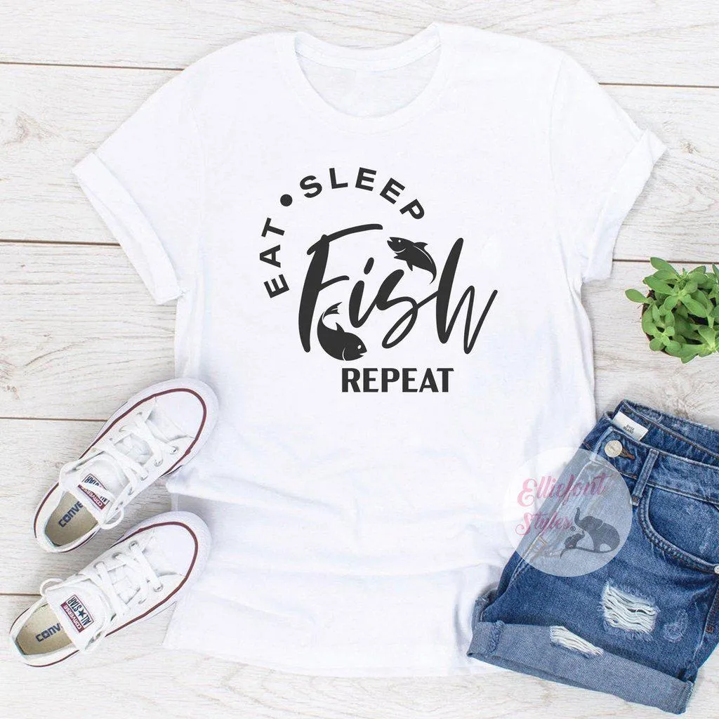 Eat Sleep Fish Repeat  - Fishing Shirts