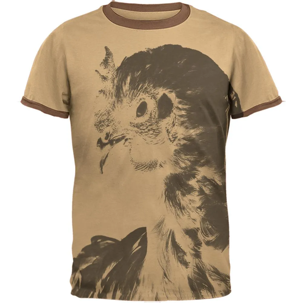 Evil Queen Of The Barnyard Chicken Mens Ringer T Shirt