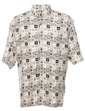 Geometric Pattern 1990s Shirt - XL