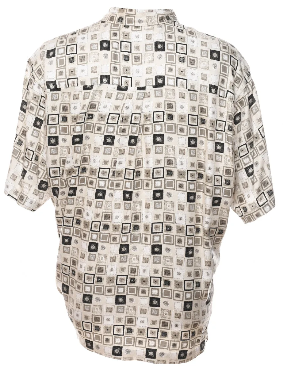 Geometric Pattern 1990s Shirt - XL