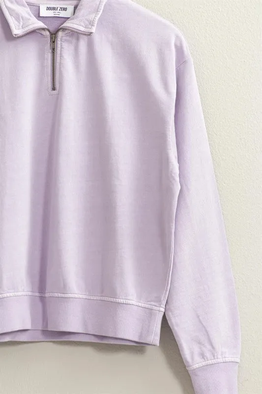 Half Zip Long Sleeve Sweatshirt