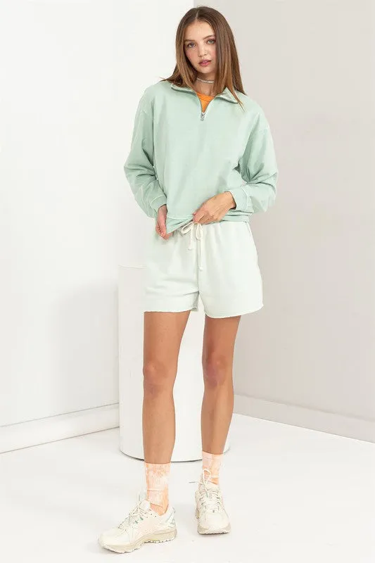 Half Zip Long Sleeve Sweatshirt