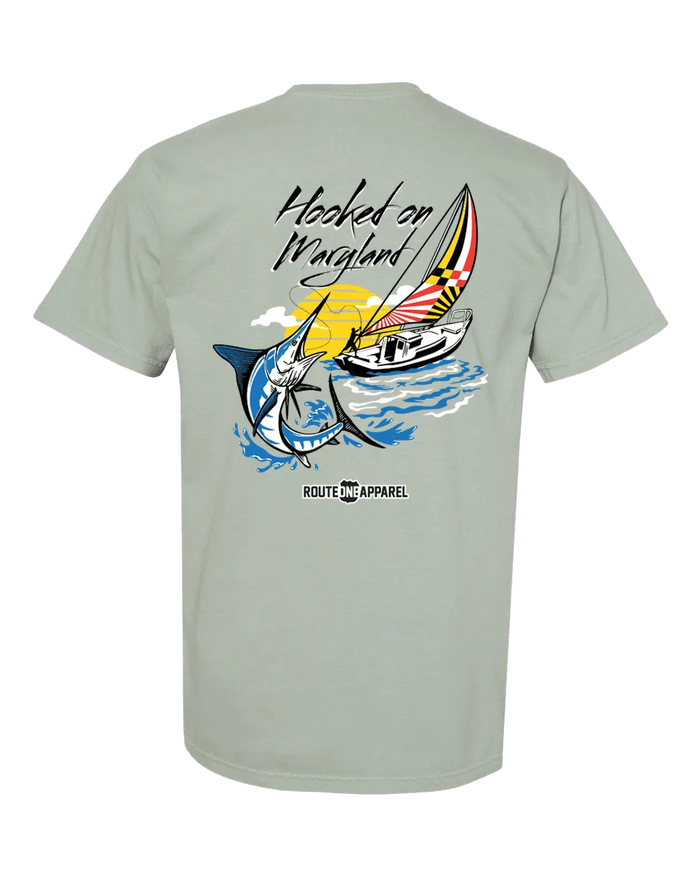 Hooked on Maryland White Marlin (Bay Green) / Shirt