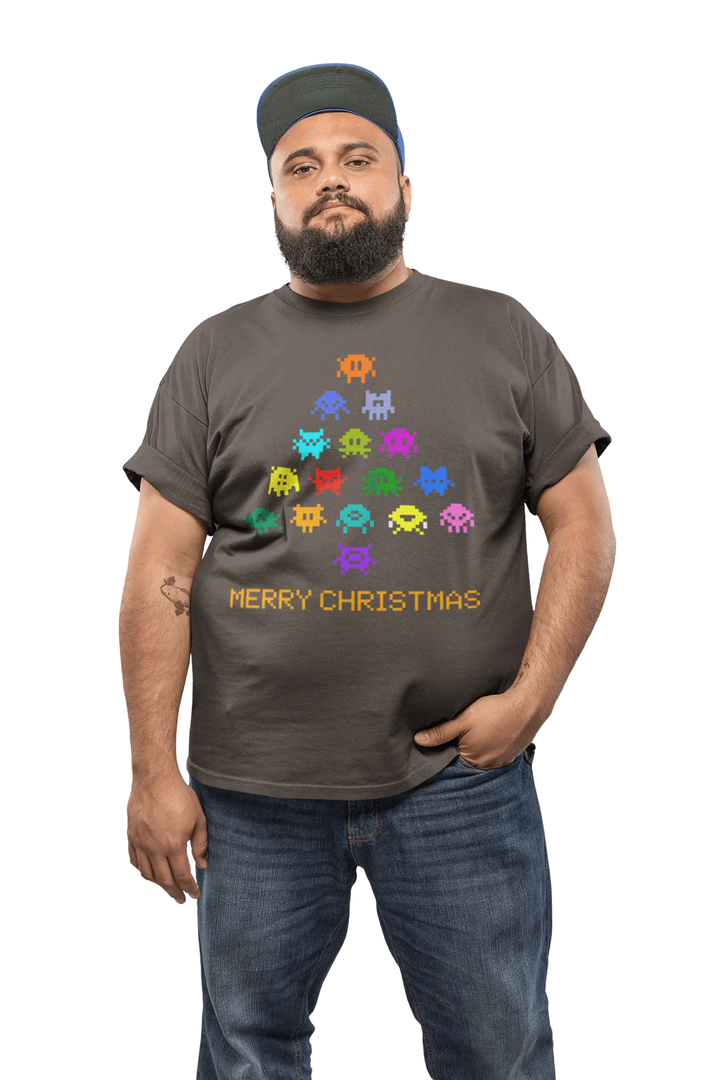 Invaders Christmas Tree Adult for Men and Women T-Shirt