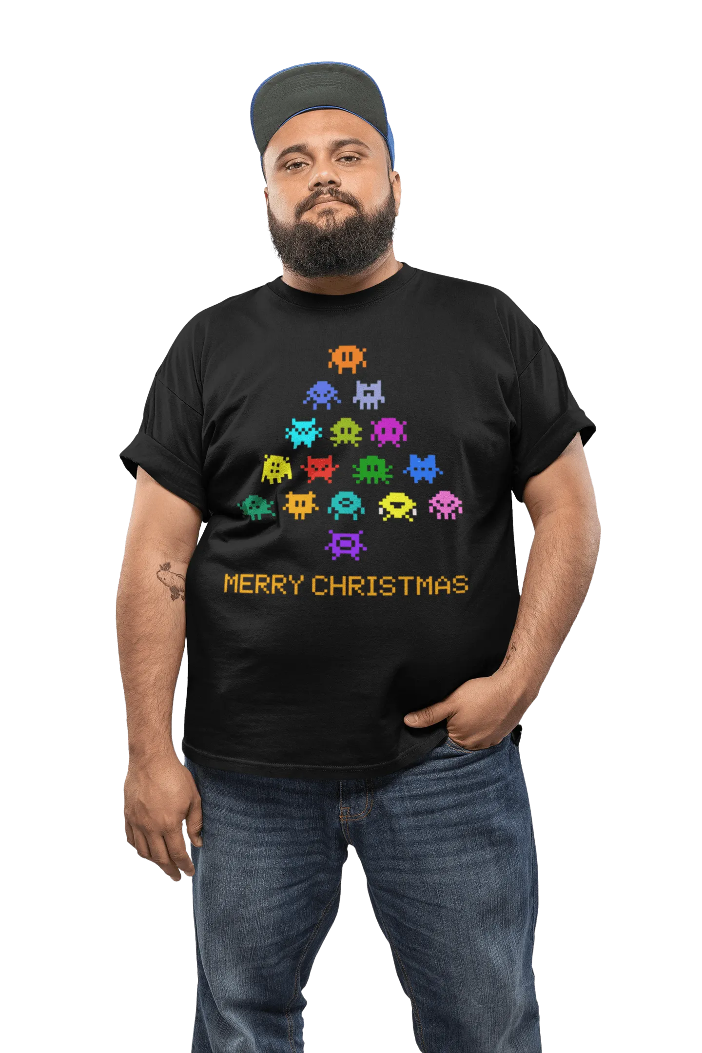 Invaders Christmas Tree Adult for Men and Women T-Shirt