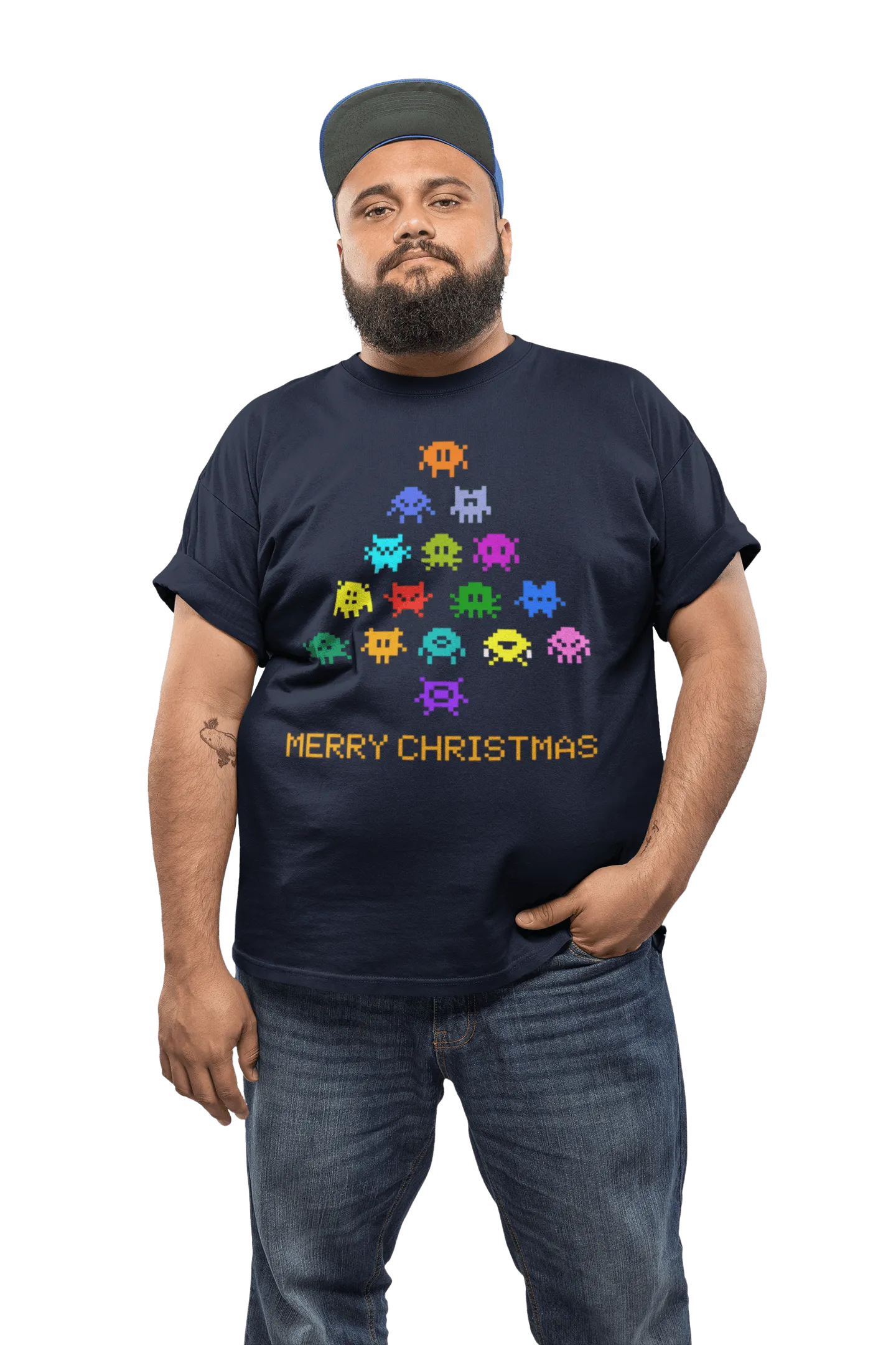 Invaders Christmas Tree Adult for Men and Women T-Shirt