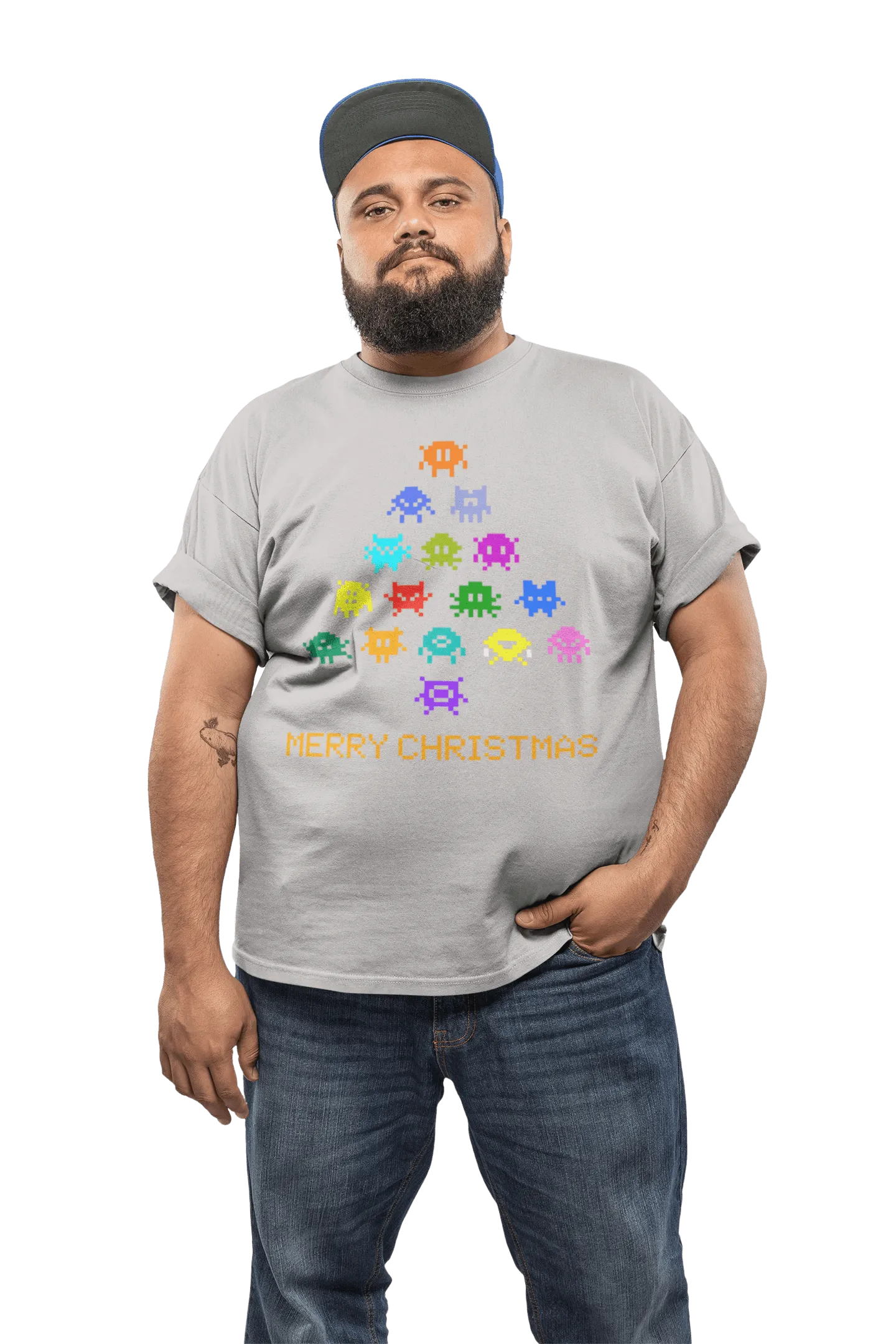 Invaders Christmas Tree Adult for Men and Women T-Shirt