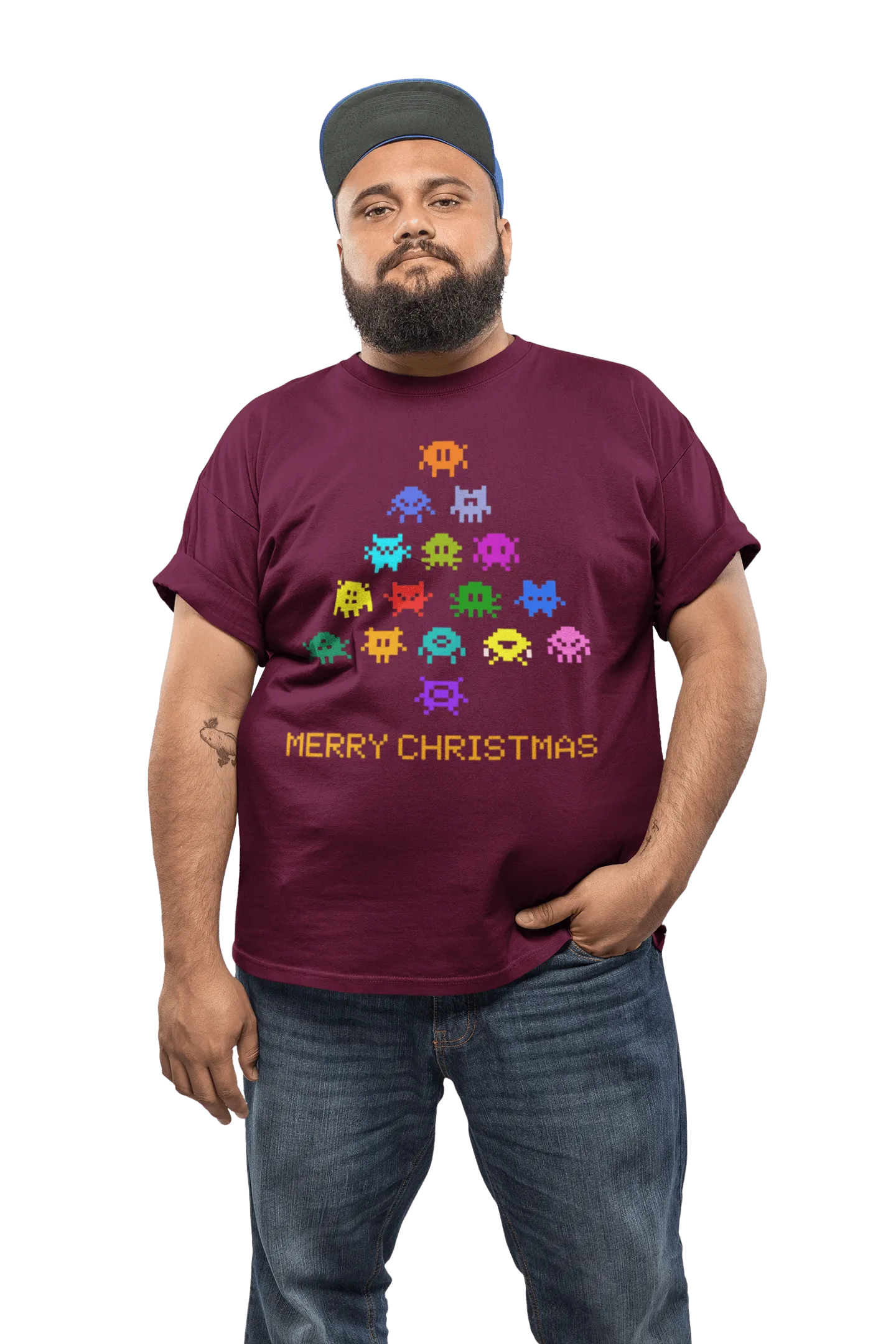 Invaders Christmas Tree Adult for Men and Women T-Shirt