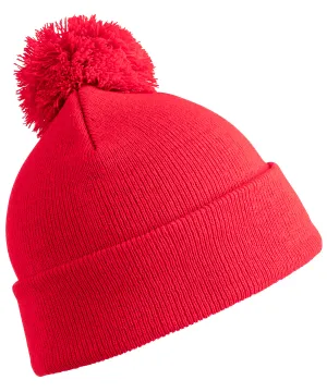 Junior pom pom beanie | Red