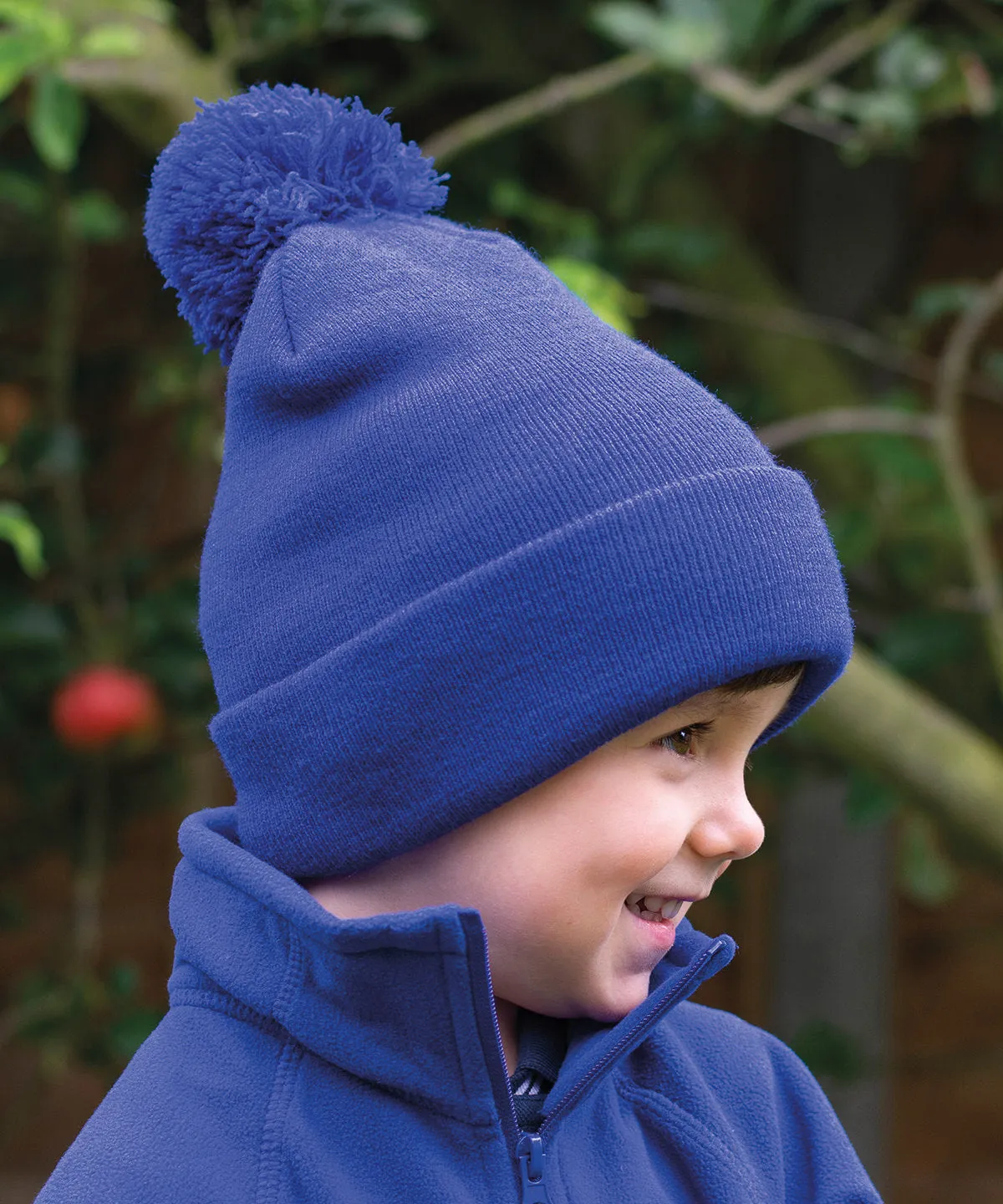 Junior pom pom beanie | Red