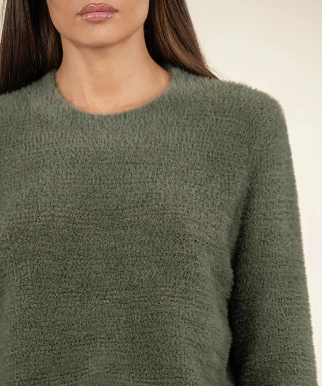 Maxine Scoop Neck Sweater in Olive