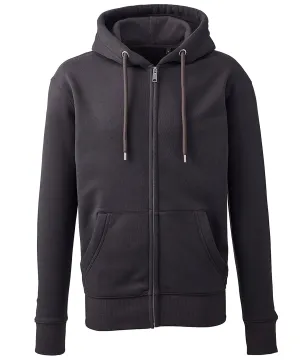 Mens Anthem full-zip hoodie | Charcoal