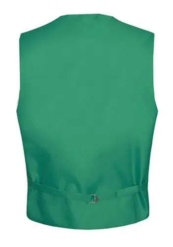 Men's Emerald Green Satin Vest with Necktie