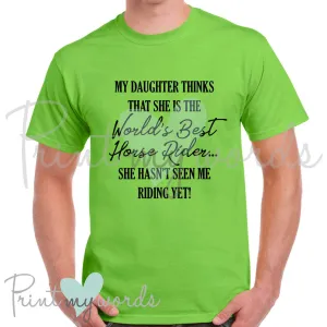 Men's Funny Hasn't Seen Me Riding Yet Equestrian T-Shirt Polo Shirt