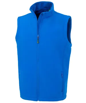 Mens recycled 2-layer printable softshell bodywarmer | Royal