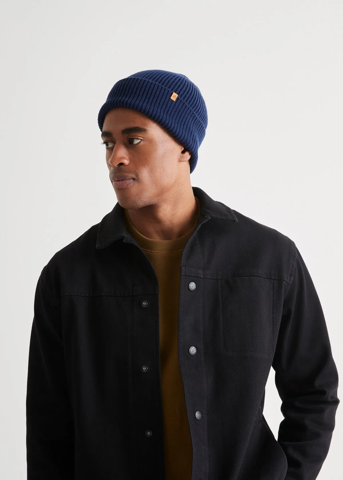 Merino Wool Beanie - Marine