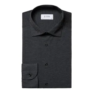 Navy Mélange Four-Way Stretch Slim Fit Shirt