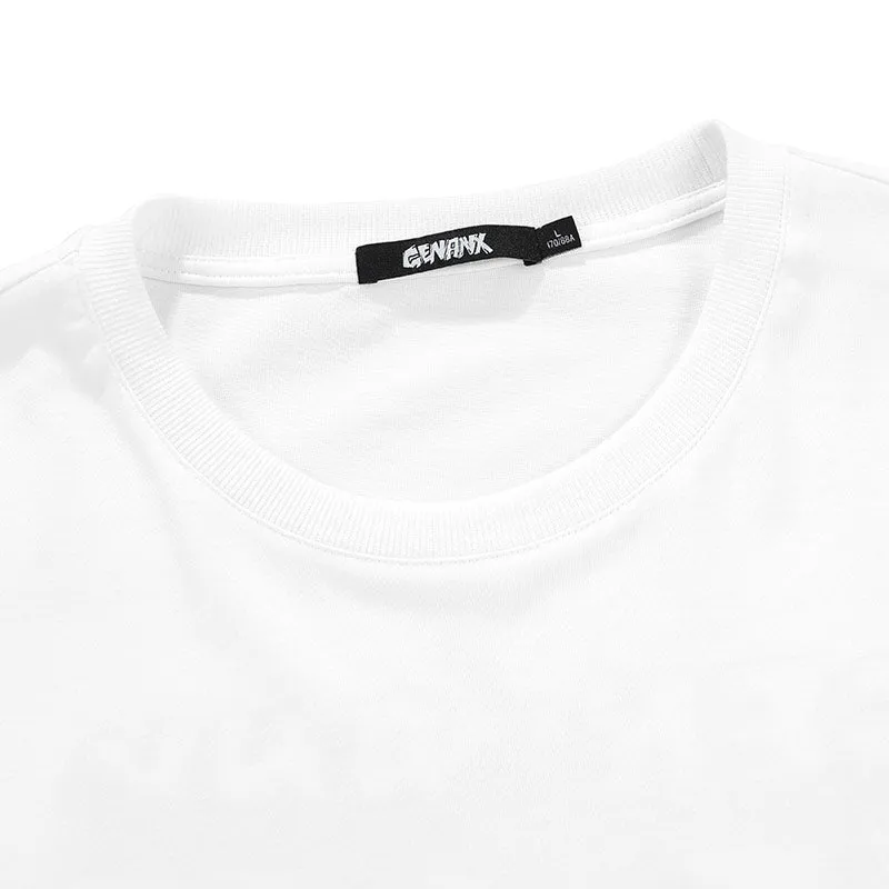 Open Panel Letter Graffiti Print T-Shirt