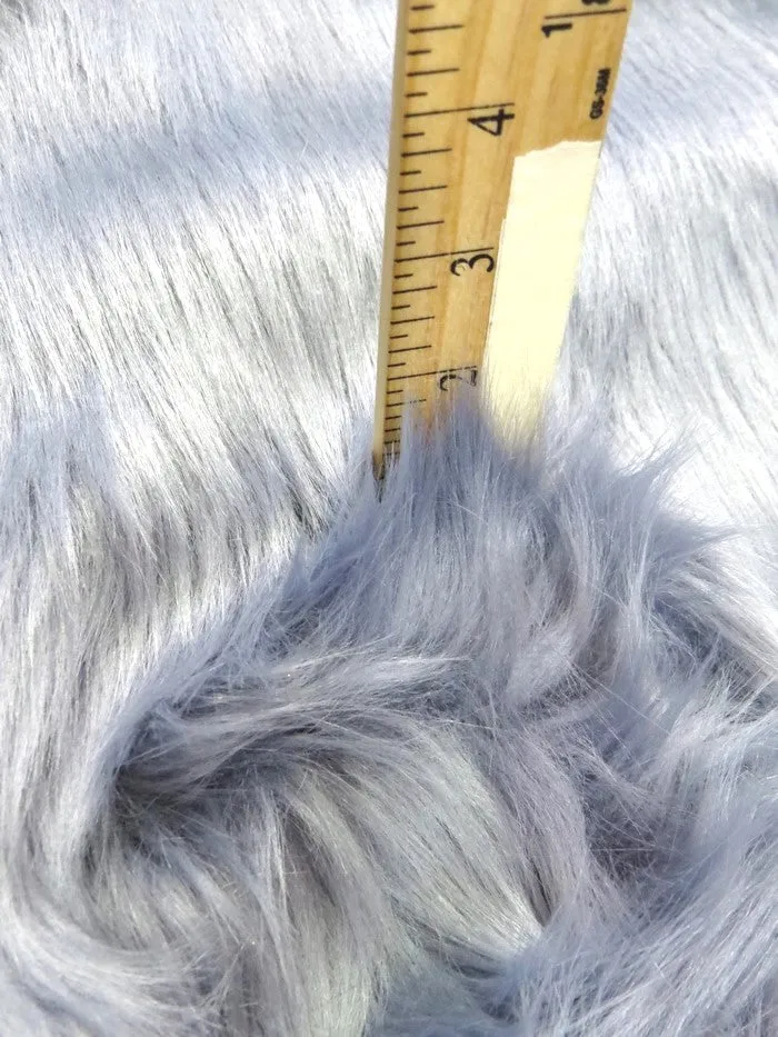 Orange Solid Shaggy Long Pile Faux Fur Fabric / Sold By The Yard