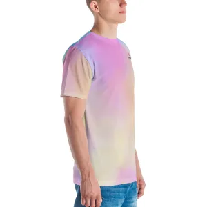 Pink Tie Dye Men's T-shirt, Abstract Designer Premium Tee For Men- Made in EU/USA/MX