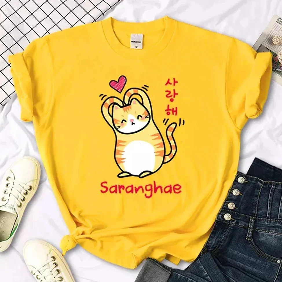 "Saranghae" Cat T-Shirt