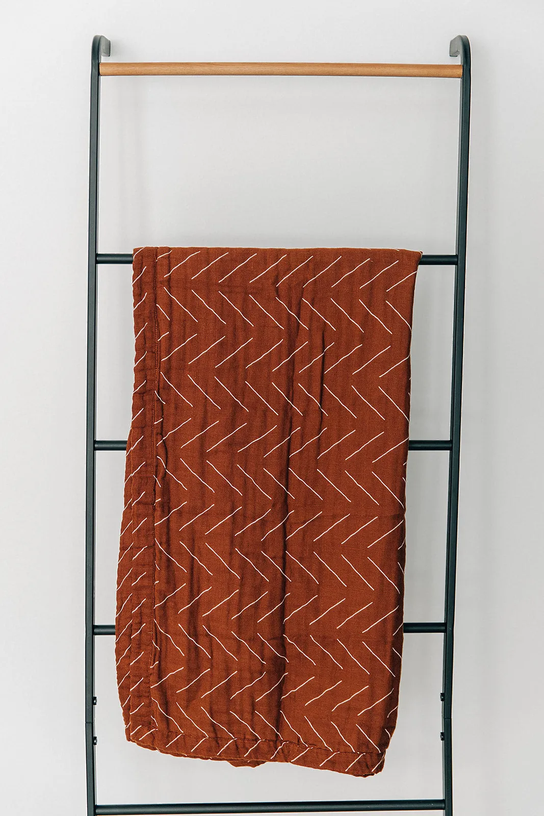 Rust Mudcloth Muslin Quilt