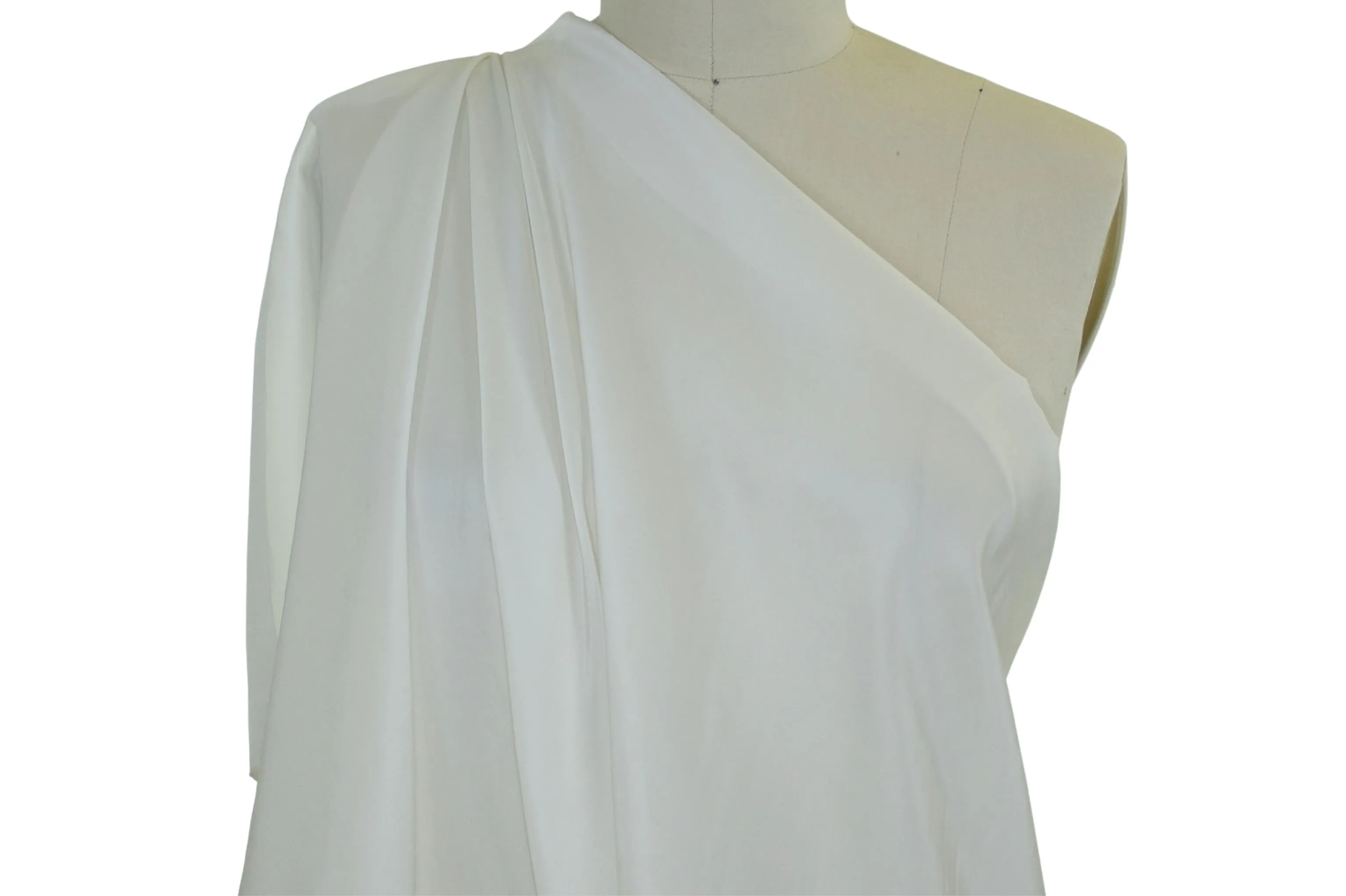 Sateen Finish Stretch Lining - Ivory