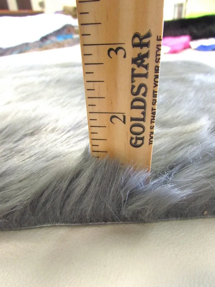 Short Shag Faux Fur Fabric / Baby Blue / Sold By The Yard