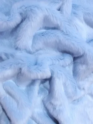 Short Shag Faux Fur Fabric / Baby Blue / Sold By The Yard