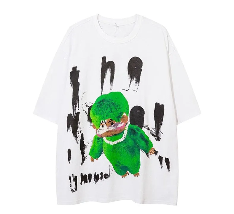 T-shirts cartoon fun graffiti unisex