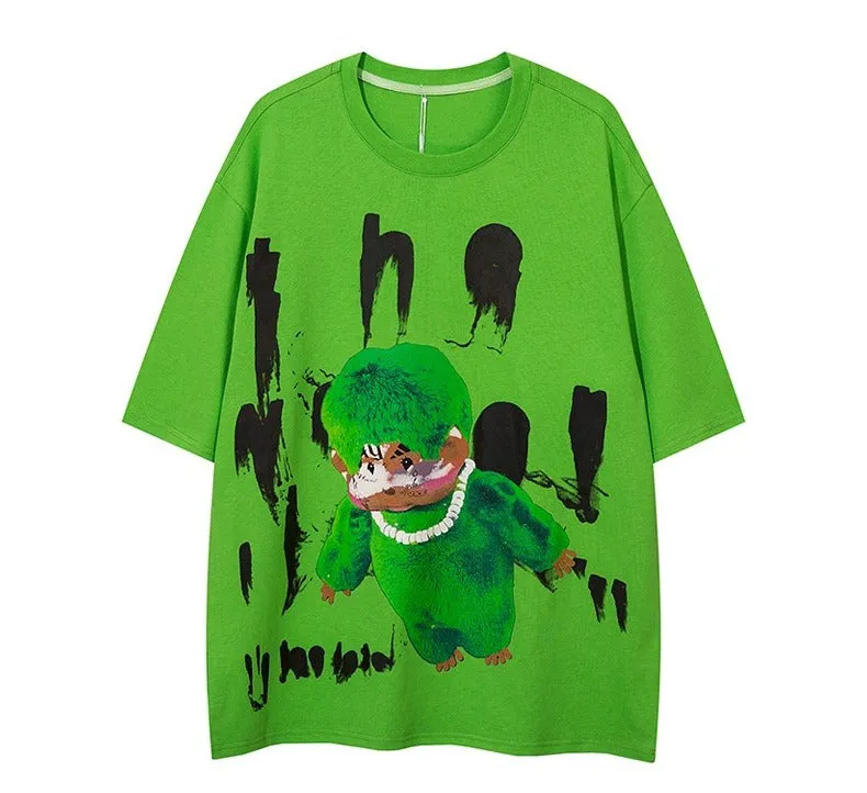 T-shirts cartoon fun graffiti unisex