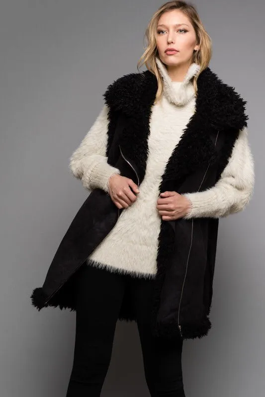 The Kaia Faux Shearling Vest