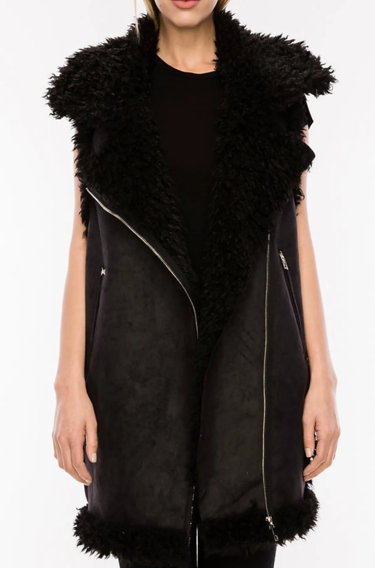 The Kaia Faux Shearling Vest