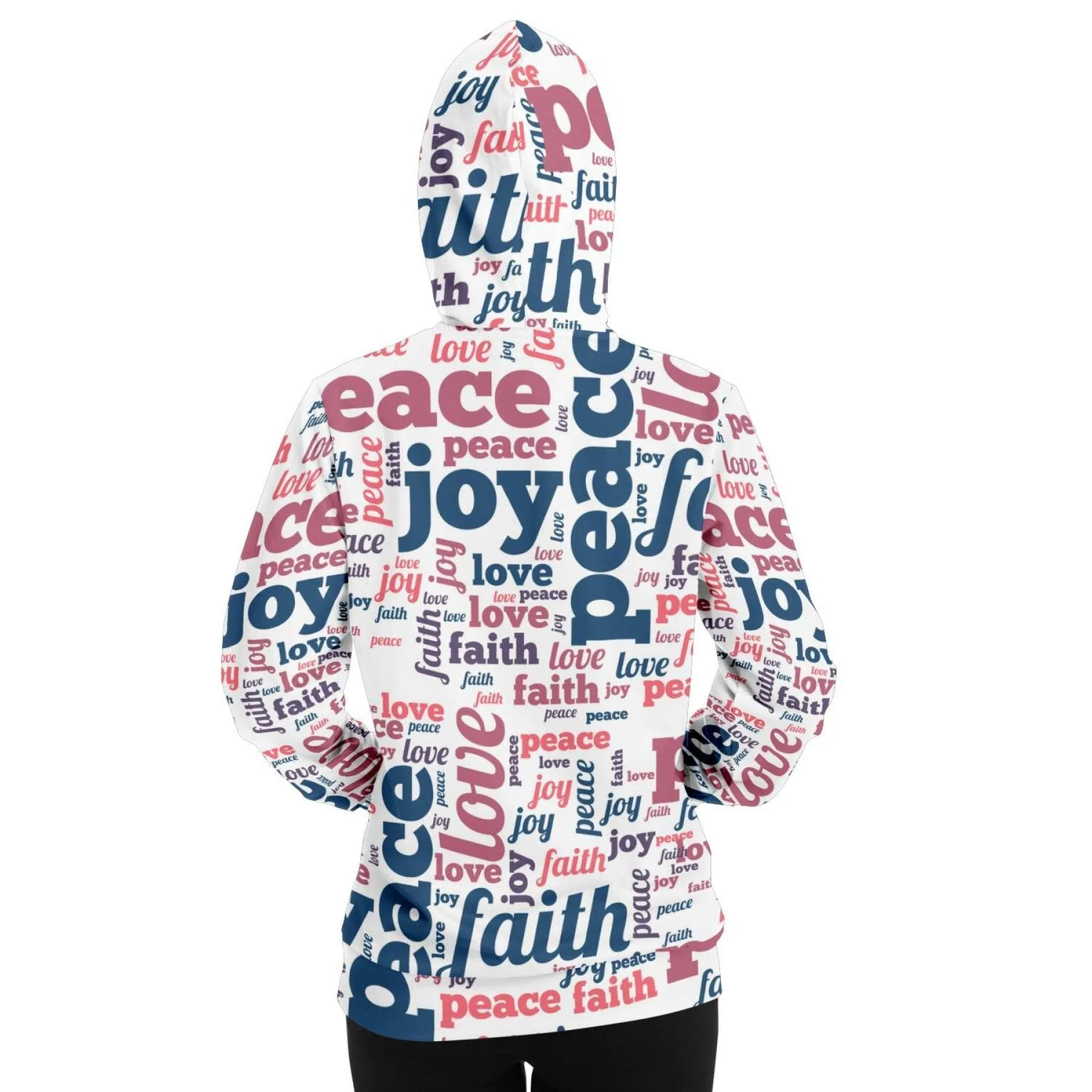 Uniquely You Womens Hoodie - Pullover Sweatshirt - Graphic/Peace Love