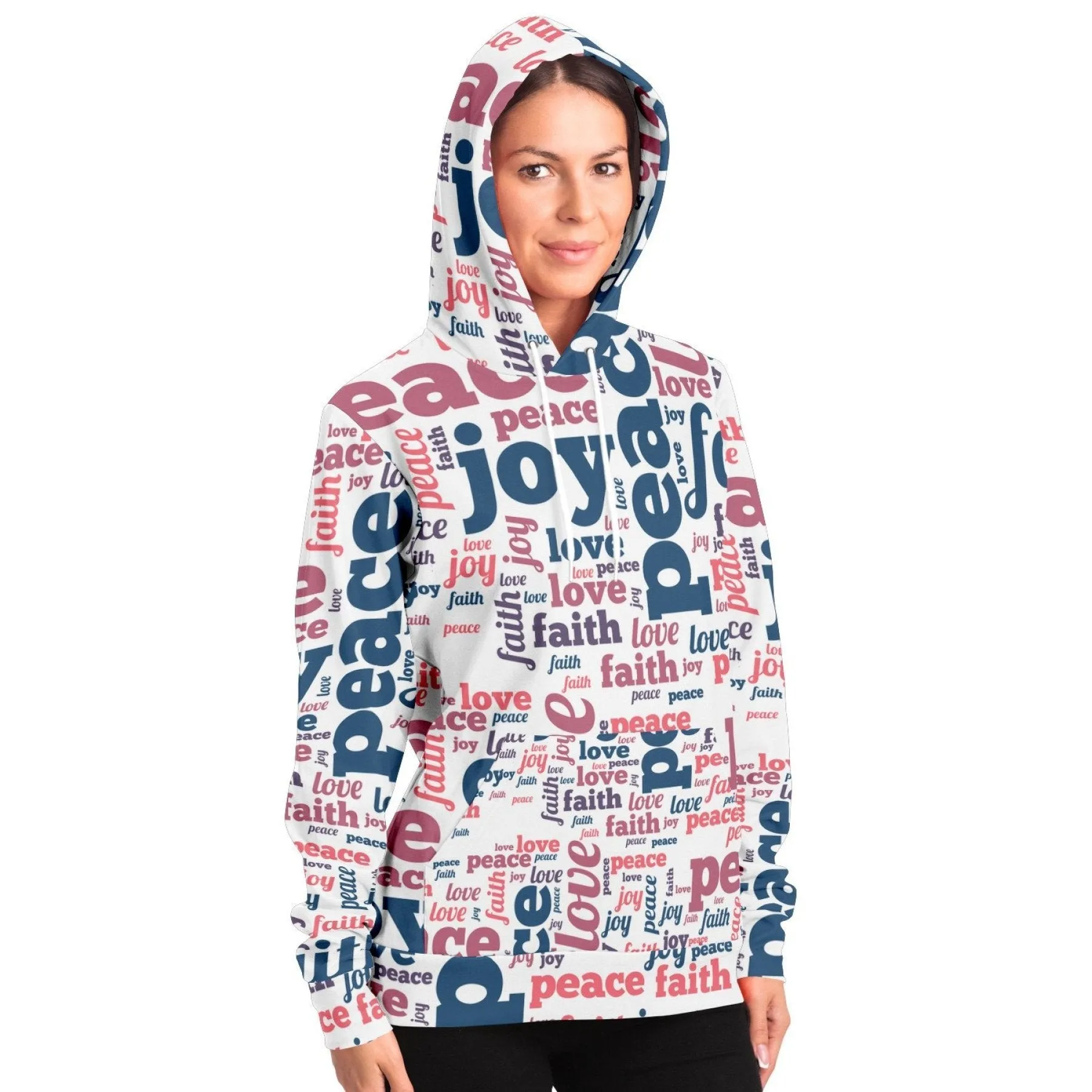 Uniquely You Womens Hoodie - Pullover Sweatshirt - Graphic/Peace Love