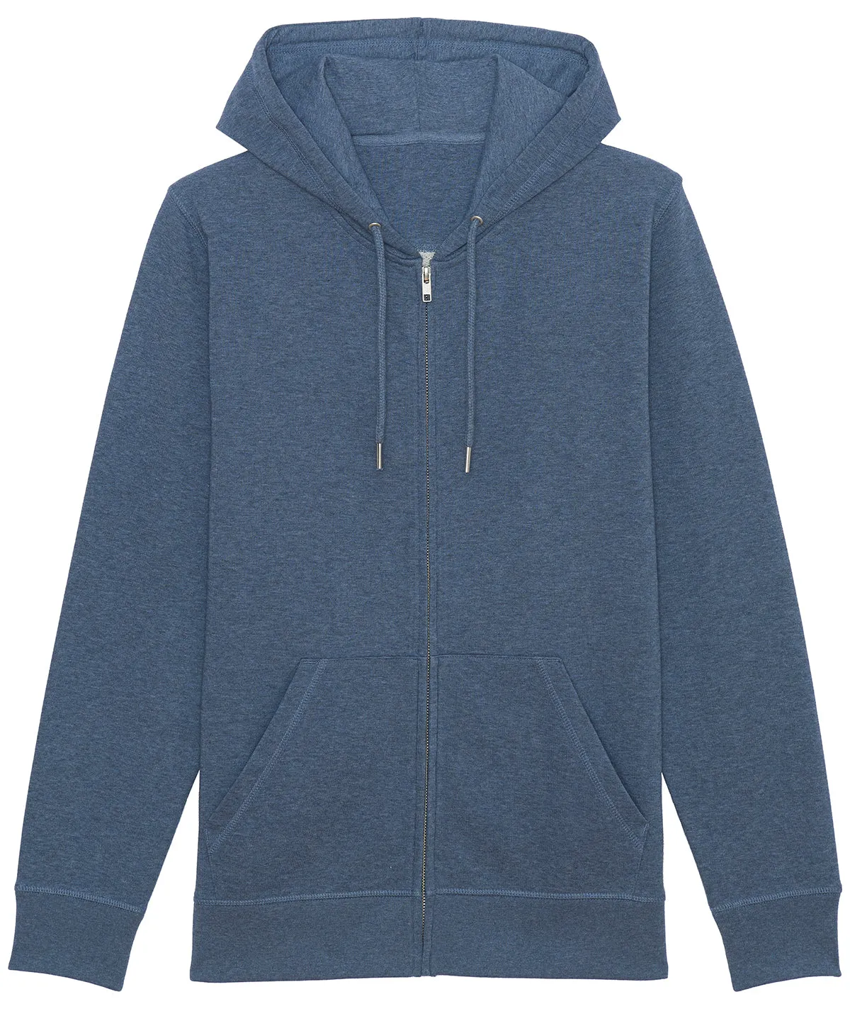 Unisex Connector essential zip-thru hoodie sweatshirt (STSU820) | Dark Heather Blue