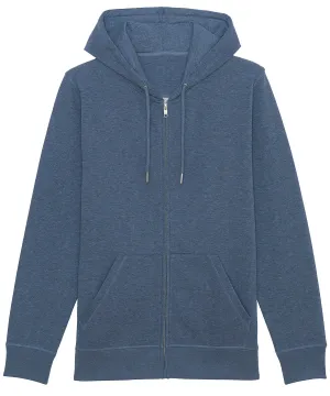 Unisex Connector essential zip-thru hoodie sweatshirt (STSU820) | Dark Heather Blue