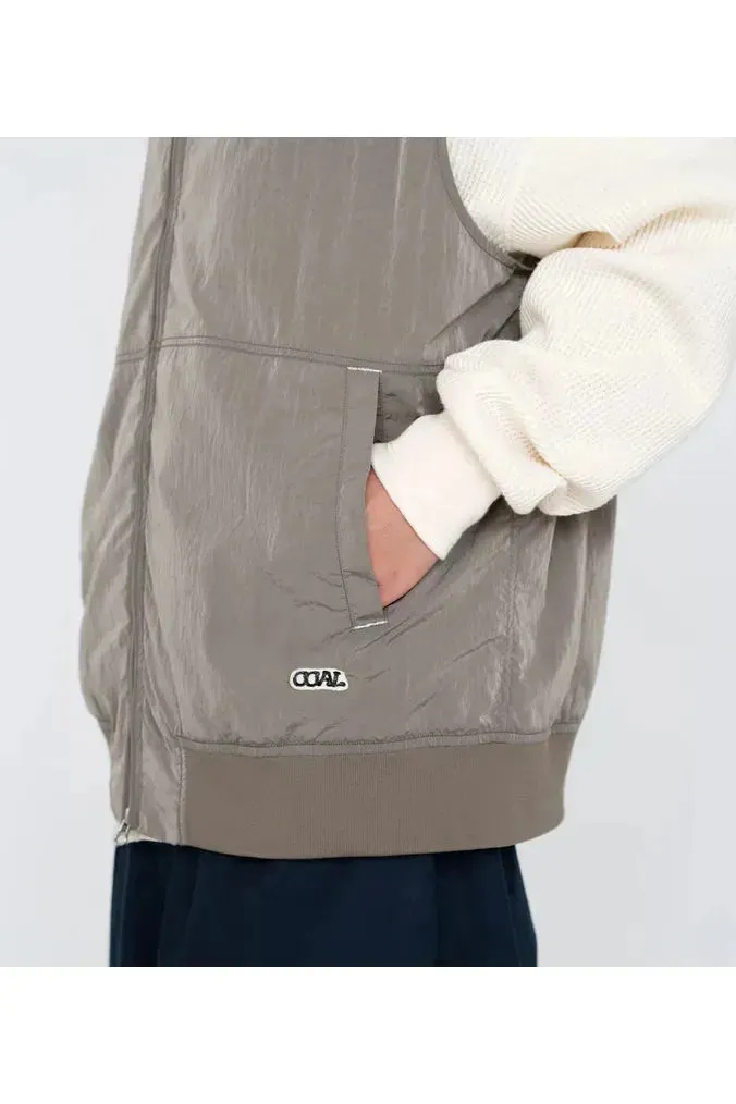 Zip Up Wind Vest - Beige